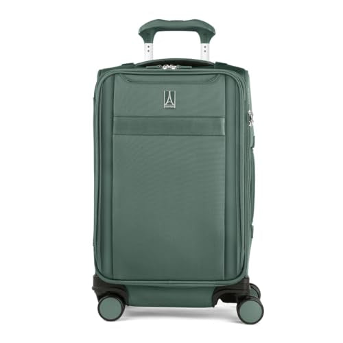 Travelpro VersaPack+ Lightweight Softside Expandable Carry on Luggage, 8 Spinner, TSA Lock, Carry On 21-Inch, Desert Sage Green