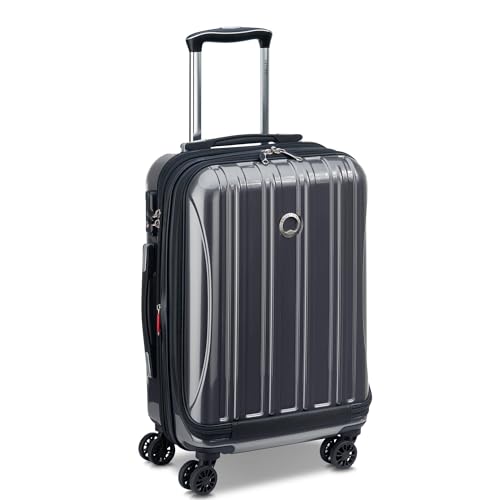 DELSEY PARIS Helium Aero Hardside Expandable Luggage with Spinner Wheels, Titanium, Carry-On 19 Inch