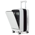 Hanke Carry On Luggage with Wheels, 20 Inch Hard Shell Suitcases TSA Approved Travel Luggage Carry-On Hard Case Luggage,Smoke White