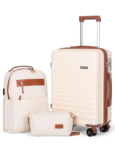 CONCEPTEN White hardside carry-on for 22x14x9 carry-on luggage