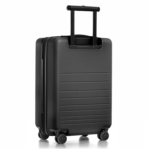 Traveler's Choice Markham Hardside Expandable Luggage with Double Spinner Wheels, Carry-On 21-Inch Suitcase, TSA Lock, 21-Inch, Black