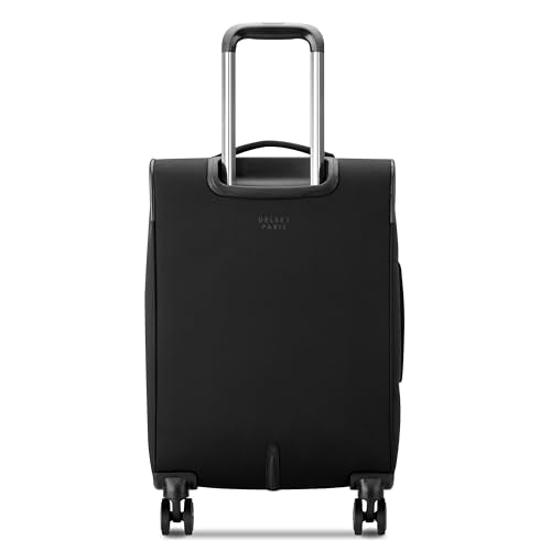 DELSEY PARIS Cruise 3.0 Softside Expandable Luggage with Spinner Wheels, Black, Carry On 20 Inch