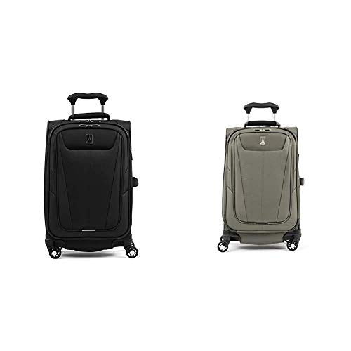 Travelpro Maxlite 5 Lightweight Carry-on 21" Expandable Softside Luggage Black, 21-Inch with Carry-on 21" Expandable Softside Luggage Slate Green, 21-Inch