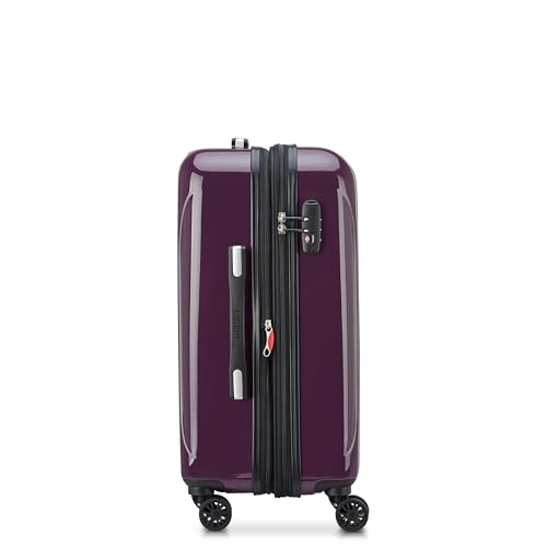 DELSEY PARIS Helium Aero Hardside Expandable Luggage with Spinner Wheels, Plum, Carry-On Plus 21 Inch