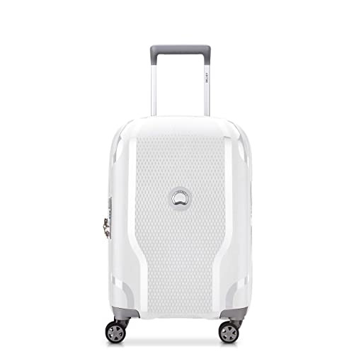 DELSEY PARIS Clavel Hardside Expandable Luggage with Spinner Wheels, White, Carry-On 19 Inch