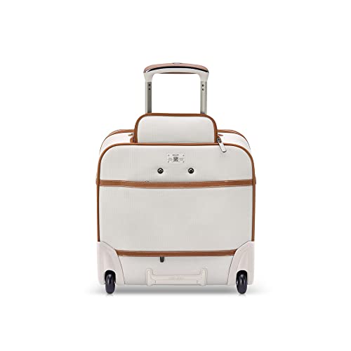 DELSEY PARIS Chatelet 2.0 Softside Luggage Under-Seater with 2 Wheels, Angora, Carry on 16 Inch