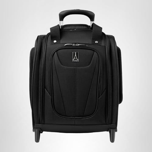 Travelpro Luggage Maxlite 5 Softside Lightweight Rolling Underseat Compact Carry on Upright 2 Wheel Bag, 15-Inch — Black