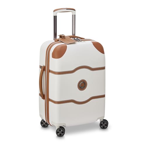 DELSEY PARIS Chatelet Air 2.0 - Hardside Carry on Plus 20 Inch - 360° Spinner Wheels - TSA Lock - USB Port - Lightweight Polycarbonate Travel Suitcase, Angora