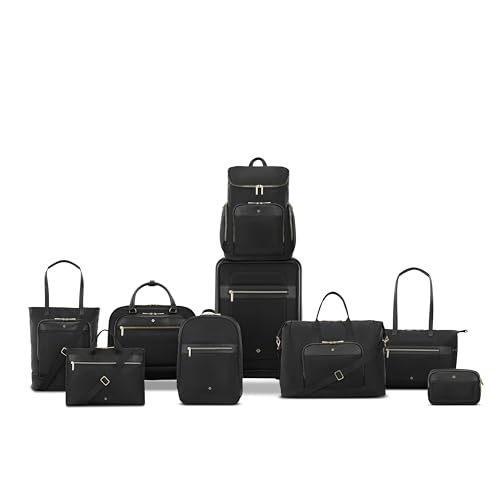 Samsonite Mobile Solutions 2 Carry-On Luggage, Expandable Spinner Suitcase with Laptop Compartment, TSA Lock, Lightweight Travel Bag with Dual Spinner Wheels & WetPak Storage, Black