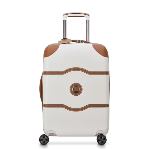 DELSEY PARIS Chatelet Air 2.0 - Hardside Carry on Plus 20 Inch - 360° Spinner Wheels - TSA Lock - USB Port - Lightweight Polycarbonate Travel Suitcase, Angora