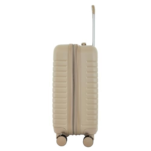 kensie 22" Graceful Hardside Carry-On Luggage, Light Taupe