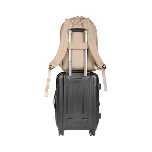 Kenneth Cole REACTION Logan Classic Neoprene Laptop Travel Work Backpack Bag, Light Taupe