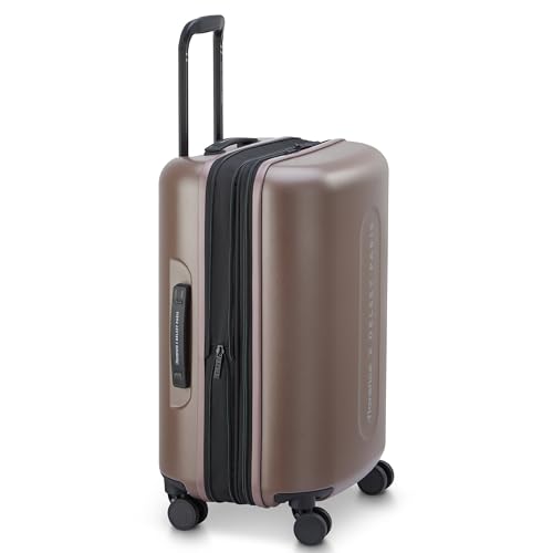 florence by mills Catch Flights Hardside Expandable Luggage with Spinner Wheels, Chestnut, Carry-On 20 Inch