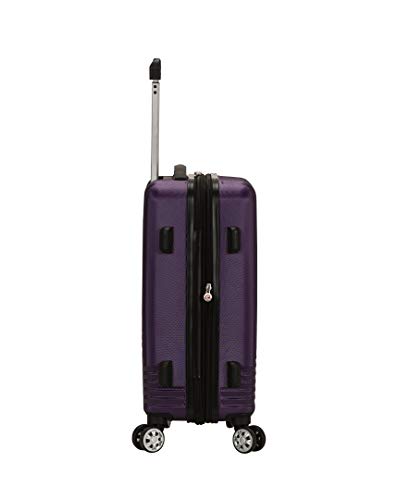 Rockland Star Trail Hardside 20" Expandable Spinner Wheel Carry-on Luggage, Purple