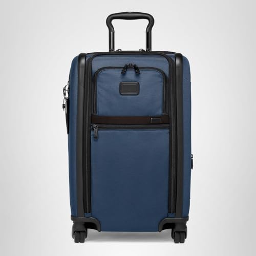 TUMI - Alpha Dual Access Expandable Carry-On Luggage - Zipper Expansion - Durable Ballistic Nylon Lightweight Suitcase -TSA Lock Tracer - Navy