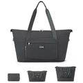 Hanke 40L Foldable Travel Tote Bags for Women Men, Expandable Weekender Bag with 11 Pockets, Wet Dry Separation, Laptop Compartment, Carry On Luggage Bag for Travel Gym Beach Daily Use(Grey)