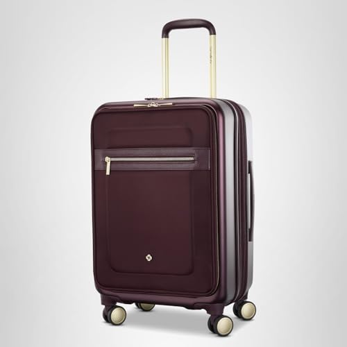 Samsonite Mobile Solutions 2 Carry-On Luggage, Expandable Spinner Suitcase with Laptop Compartment, TSA Lock, Lightweight Travel Bag with Dual Spinner Wheels & WetPak Storage, Merlot