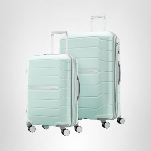 Samsonite Freeform Hardside Carry-On Luggage with Spinner Wheels - Hardshell Suitcase - TSA, Airline-Approved - Expandable Hard Shell, Smooth Rolling Wheels for Lightweight Travel - Mint Green