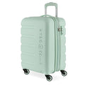 SwissGear 7366 Signature Hardside Expandable Luggage with Spinner Wheels, TSA Lock, Cup-Holder, Clearly Aqua, Carry-On 19-Inch