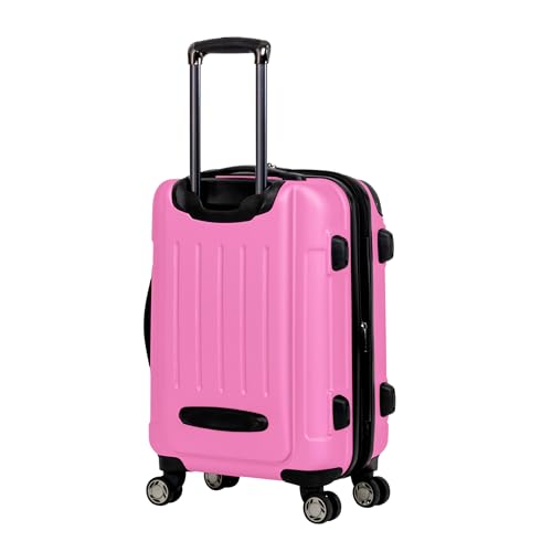 Kenneth Cole REACTION Renegade Luggage Expandable 8-Wheel Spinner Lightweight Hardside Suitcase, Watermelon, 20-Inch Carry On