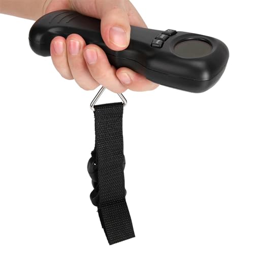 Kodrily Portable Luggage Scale Travel Digital, 50kg/110lb Suitcase Scale, ABS Hanging Scale, Black Luggage Weight Scale with Hook, Sturdy Weight Machine for Luggage, Travel, Bag