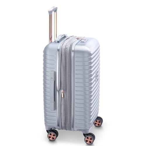 DELSEY PARIS Cruise 3.0 Hardside Expandable Luggage with Spinner Wheels, Platinum, Carry on 20 Inch