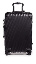 TUMI Men's 19 Degree Aluminum International Carry On Suitcase, Matte Black, One Size