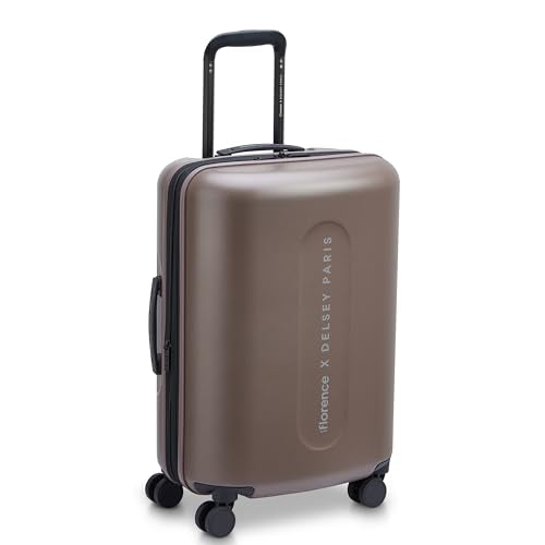 florence by mills Catch Flights Hardside Expandable Luggage with Spinner Wheels, Chestnut, Carry-On 20 Inch