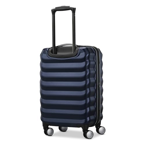 Samsonite Hard-Sided 20-Inch Lightweight Carry On Expandable Element Suitcase: Durable, 360° Spinner Wheels, Adjustable Telescopic Handle, TSA-Approved Lock - Navy