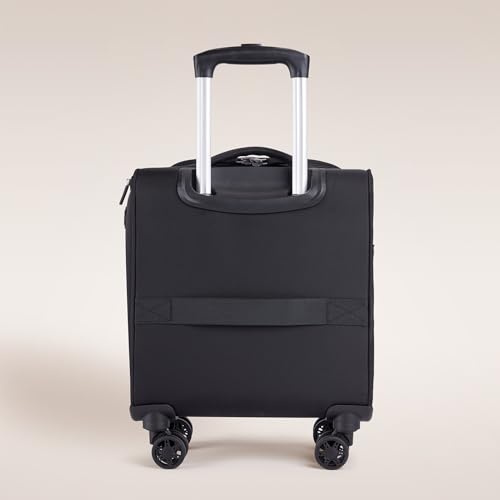 Verage Underseat Carry On Luggage with Wheels, 14.5-Inch Spinner Small Suitcase, Softside Lightweight Travel Bag for Men and Women, Airplane Carry On Bag, Black