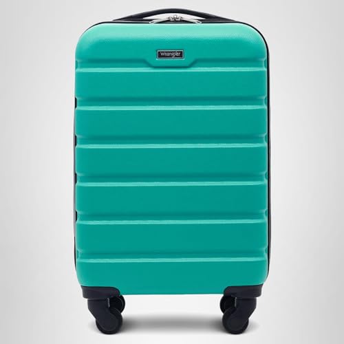 Wrangler 22" Hardside Spinner Carry-On Luggage, Teal