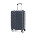 Kenneth Cole REACTION Madison Square Lightweight Hardside Chevron Expandable Spinner Luggage, Black, 20-Inch Carry On