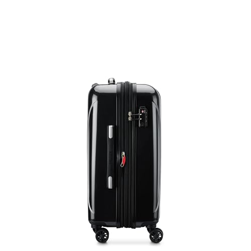 DELSEY PARIS Helium Aero Hardside Expandable Luggage with Spinner Wheels, Black, Carry-On Plus 21 Inch