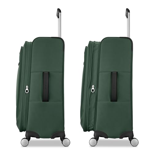 Samsonite Carry-On Soft-Sided Expandable 21-Inch Element Suitcase: Airline Approved for Most Major Airlines, Durable, 360° Spinner Wheels, Adjustable Handle, 2 Front & Side Pocket- Bistro Green