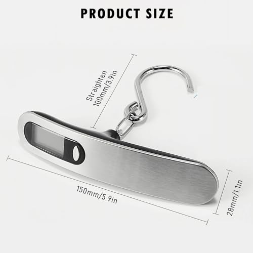 Casbomy Luggage Scale, NEW 2.0 Portable Digital Suitcase Weight Scale with USB Charging, 110 Lb/50kg Luggage Scale with Hook, Travel Scale for Travel, Household and Outdoor