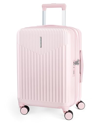 BAGSMART Expandable – Hardside Carry-On – Pink for 22x14x9 carry-on luggage