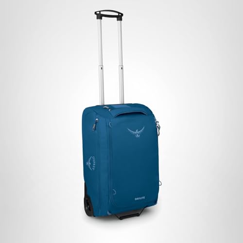 Osprey Daylite 40L Wheeled Carry On Collapsible Travel Duffel Bag, Lightweight Rolling Suitcase, Night Shift Blue