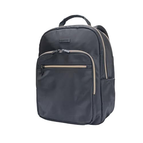 Kenneth Cole REACTION Becca Water Resistant Travel Laptop Backpack with Padded 16-Inch Laptop Compartment, Black