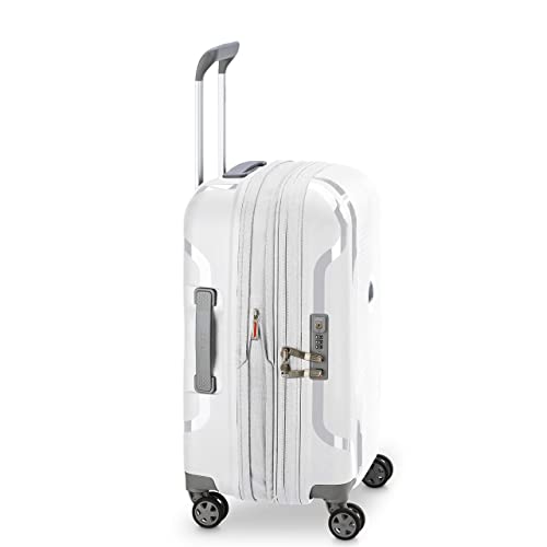 DELSEY PARIS Clavel Hardside Expandable Luggage with Spinner Wheels, White, Carry-On 19 Inch