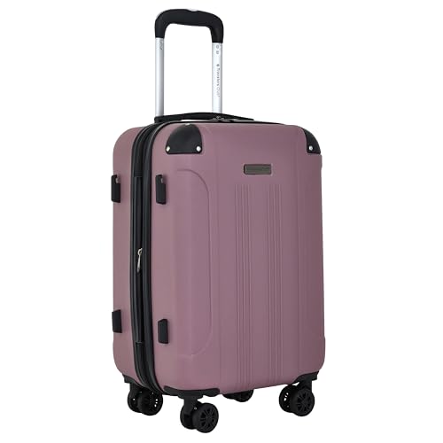 Travelers Club Chicago Plus Hardside Luggage, Mauve, 20" Carry-On