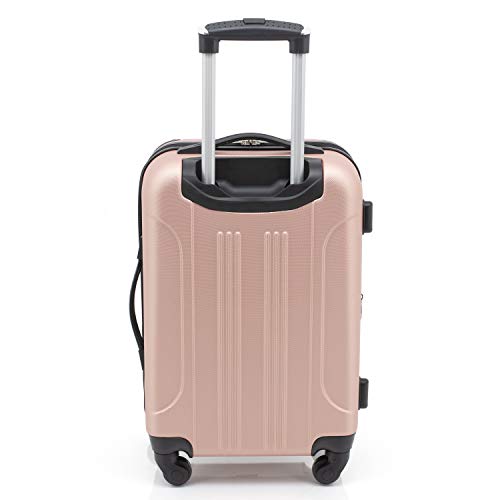 Travelers Club Chicago Hardside Expandable Spinner Luggage, Rose Gold, 3 Piece Set
