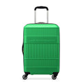 United Colors of Benetton Ribbed Hardside Expandable Luggage with Spinner Wheels, Green, Carry-On 20 Inch