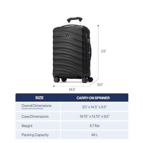Travelpro Maxlite Air V2 Hardside Expandable Carry on Luggage, 8 Spinner Wheels, Lightweight Hard Shell Suitcase, TSA lock, Teal, Carry On 20-Inch