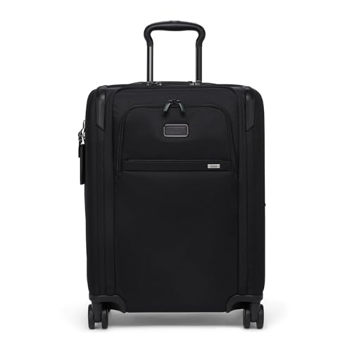 TUMI - Alpha Large Dual Access Expandable 4-Wheeled Carry-On Luggage - Zipper Expansion - Durable and Lightweight Travel Suitcase - TSA Lock Tracer - Black