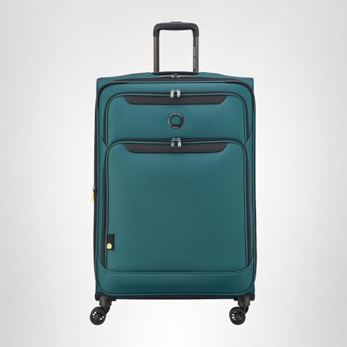 DELSEY PARIS Sky Max Softside Expandable Luggage with Spinner Wheels, Teal Blue, Carry-on 21 Inch