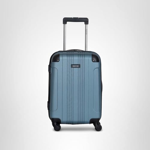Kenneth Cole REACTION Out of Bounds Lightweight Hardshell 4-Wheel Spinner Luggage, Granite Blue, 20-Inch Carry On