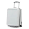 American Tourister Fathead Underseater Carry-On Luggage - Airline Approved - Customize with Favorite Sports or Character Decal - Durable ABS Hardshell - RightHeight™ Adjustable Handle - White