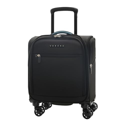 Verage 14-Inch Underseat Carry On Luggage with Spinner Wheels & USB Charging Port, Wheeled Suitcase for Airlines, Lightweight Overnight Bag for Men and Women (14-Inch Compact Underseat Pro)