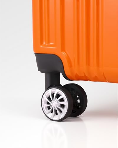 Coolife Carry On Luggage, Suitcase with Durable and Lightweight, carry on suitcase with PC+ABS Hardshell, Dual Spinner Wheels, TSA Lock, and YKK Zipper(orange new, S(20in)_carry on)