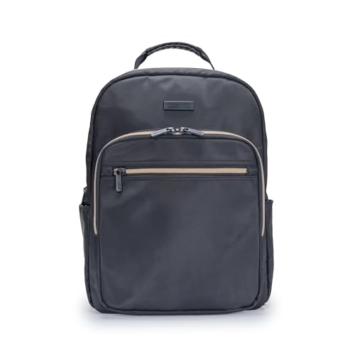 Kenneth Cole REACTION Becca Water Resistant Travel Laptop Backpack with Padded 16-Inch Laptop Compartment, Black